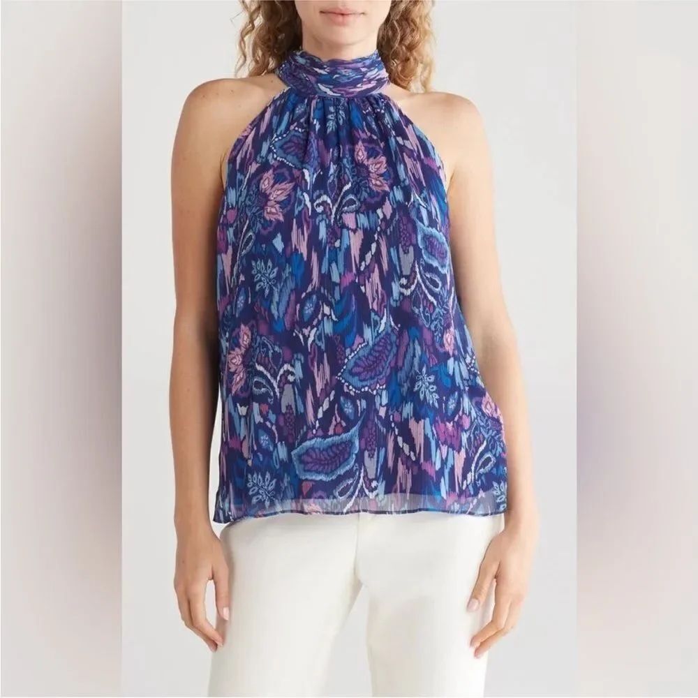 Ramy Brook NWT Halter Neck Tank Blue Multi Size
XXS-S